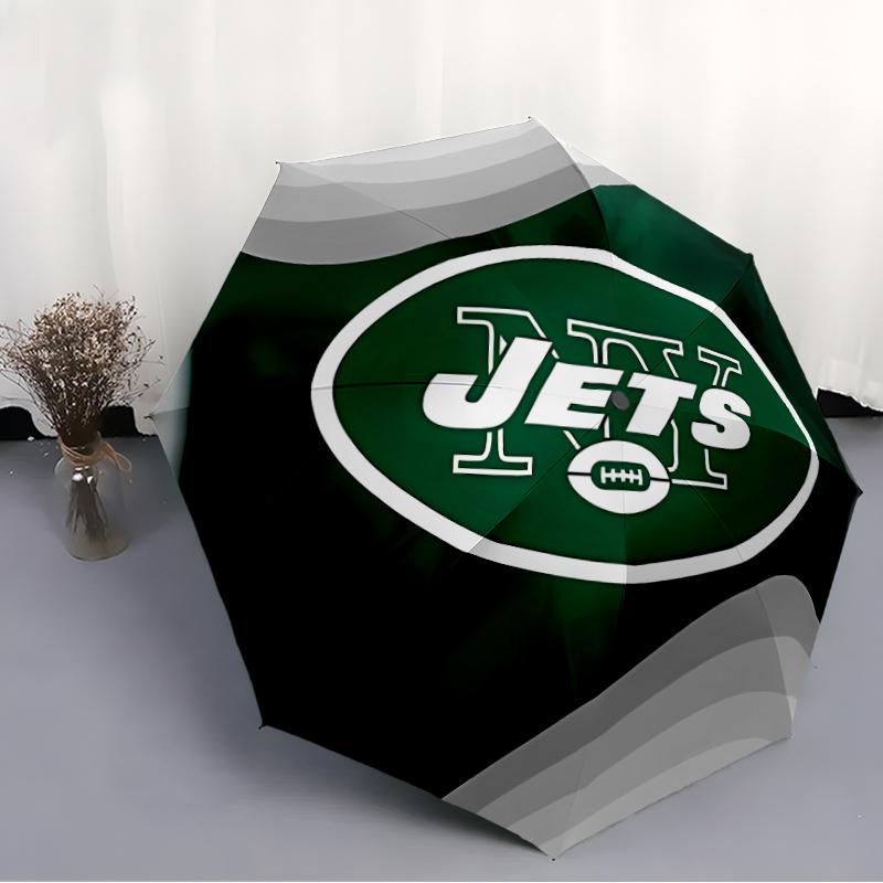 Складной зонт с принтом логотипа New York Jets, для улицы, отдыха и путешествий, прочная ткань зонта, подарок на день рождения и праздник