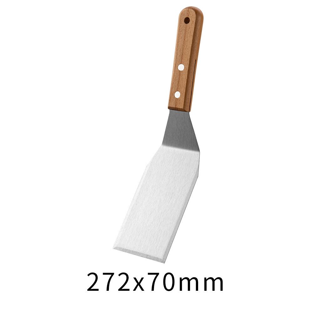 Stainless Steel Teppanyaki Spatula & Scraper Blade for Stir-fry and Jianbing