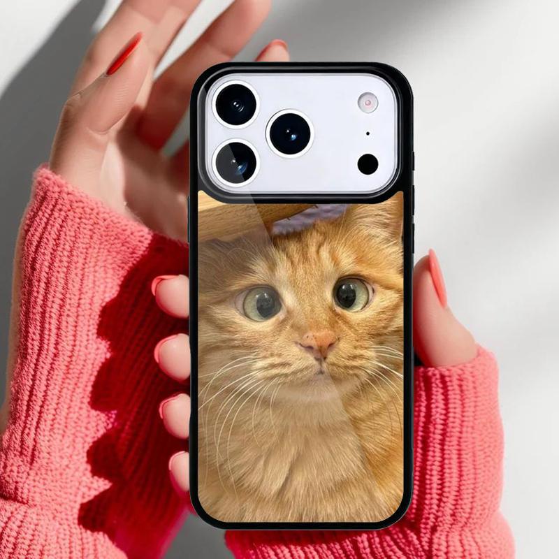 Милый чехол для телефона с котиком для iPhone 17 16 15 14 13 Pro Max Задняя крышка для 12 11 Pro Coque