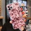 Розовый чехол для телефона с цветочным рисунком для iPhone 14 13 12 11 Pro Max XS X XR SE 2020 6 7 8 Plus Mini Transparent Shell
