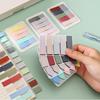 100pcs/set Self-adhesive Sticky Note Colorful PET Notepad Books Page Marker Label Index Sticker Bookmark Stationery Memo Pad