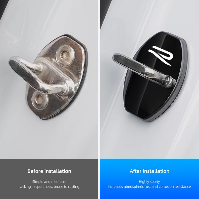OPQ1 2026 Горячие VOLKSWAGEN 4 шт. Крышки Замков Дверей Автомобиля Колпачки из Нержавеющей Стали Автоаксессуары Для VW GTI Polo Golf Passat Tiguan Arteon Toua