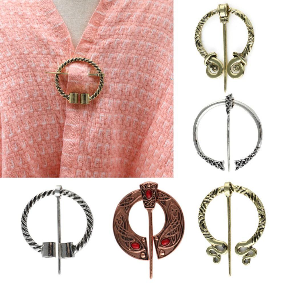Брошь в стиле викингов Twists Knotted Fibula для женщин, булавка для шали, корейские украшения, аксессуары, булавка для плаща
