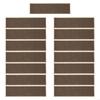 Комплект из 15 ковриков на ступени из искусственного льна с резиновой основой, машинная стирка A0KF