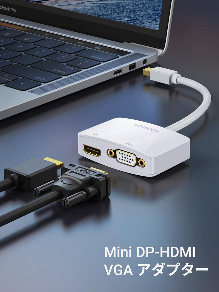 UGREEN Mini DisplayPort to HDMI VGA Compatible with and Air Adapter, 4K@30Hz, MacBook, Surface, iMac,