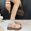 Casual Fashion Pink Retro Light Mouth Platform Single Shoes Women's 2025 New Summer Skirt Versatile Mary Jane Shoes