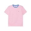 Polo Kids Полосатая футболка с коротким рукавом Детские топы Розовый 323952450-005