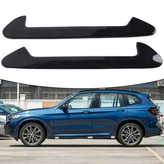 Glossy Black ABS Side Air Fender Vent Trim for X3 G01 X4 G02 Set of 2