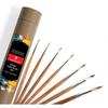 Handmade Professional Artist Painting Brush Set for Acrylic, Watercolor, & Gouache Painting with Brush Holder - Cruelty-Free