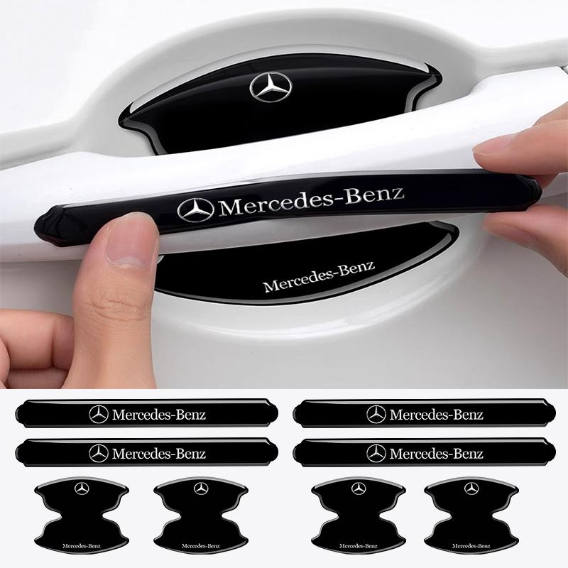 8Pcs Car Door Handle Anti-Scratch Stickers For Mercedes Benz W108 W124 W126 W140 W168 W169 W176 W177 W203 W205 W206 W213 W214 BL1