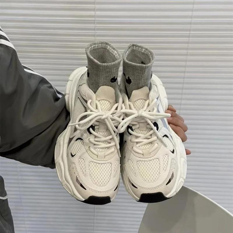 Кроссовки сетчатые дышащие туфли женские мужские спортивные беговые повседневные женские фитнес вулканизированные туфли корзины женские роскошные traf