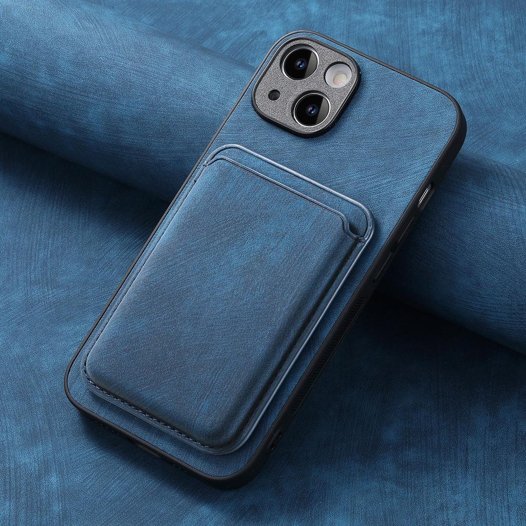 Кожа PU для чехла Magsafe для iPhone 17 Air 16 15 Pro Max 16e 14 Plus 13 12 11 Pro Магнитная задняя крышка с держателем для карт XLD12