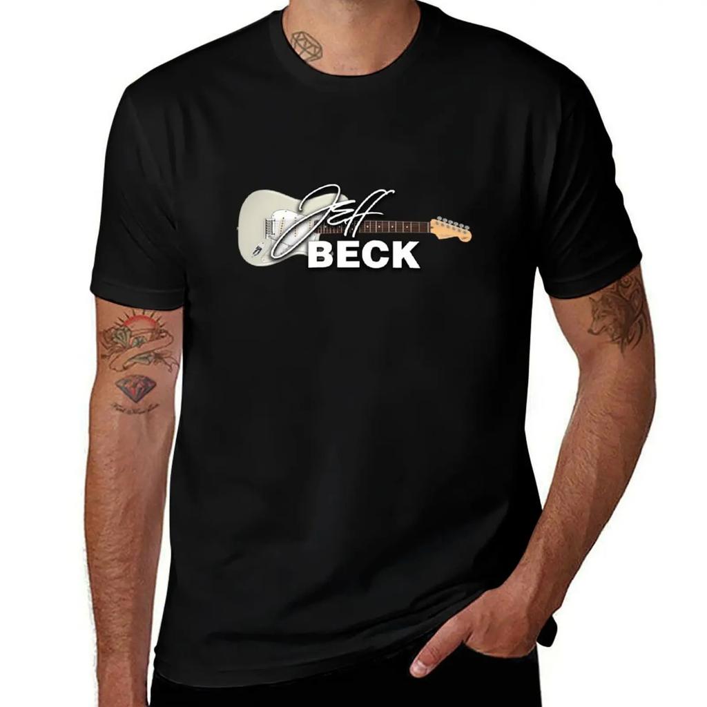 Jeff Beck Logo T-Shirt tops baggy shirts blacks men clothings