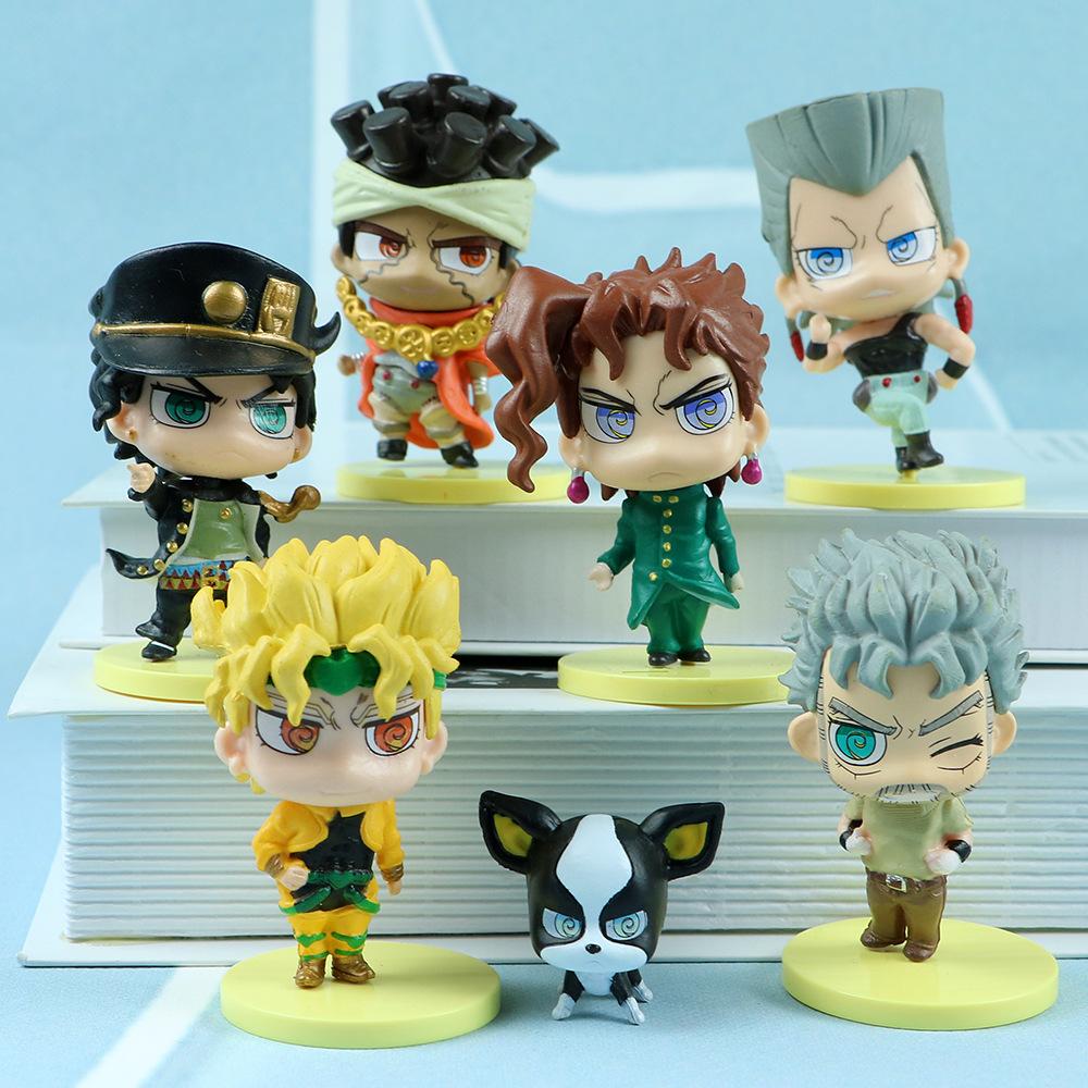 7pcs/set JoJo's Bizarre Adventure Cute Figure Toys