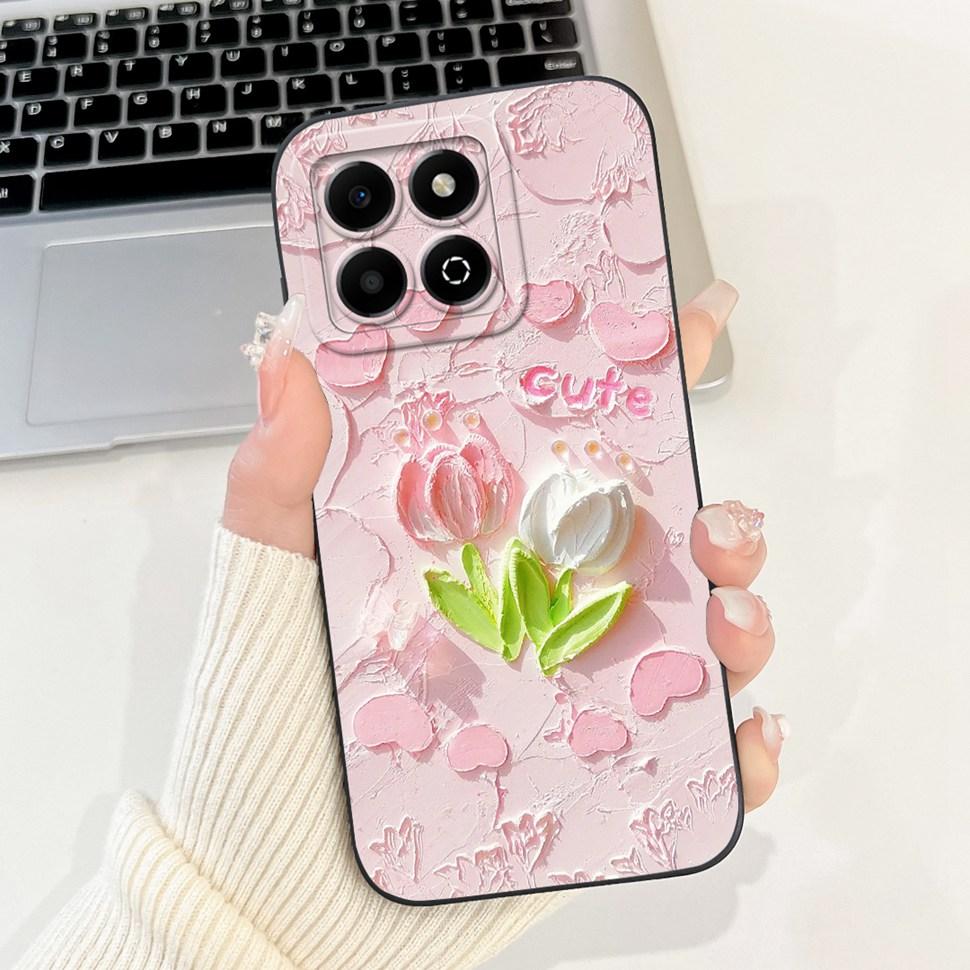 Colorful Flower Case For Honor X6b Coque Silicone Soft Cover For Huawei Honor X 6b 6a X6A Phone Cases Covers Bumper