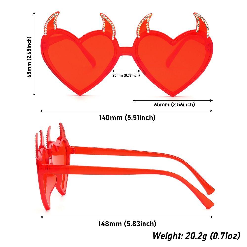 Солнцезащитные очки Rock Horn Devil Ear Heart Shape, модные солнцезащитные очки для косплея для женщин и мужчин