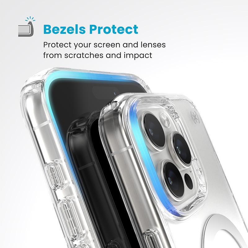 Speck Presidio Perfect-Clear Clicklock & Magsafe - Etui Iphone 16 Pro Max (Clear / Chrome Finish / Serene Silver)