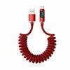 Кабель Crystal Shine 120 Вт для быстрой зарядки USB-C с цифровым дисплеем для Apple 15/16 и Huawei Honor.