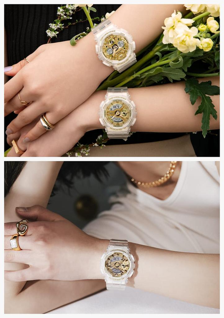 Часы среднего размера, модель [Casio] G-Shock GMA-S110SG-7AJF женские прозрачные скелетоны