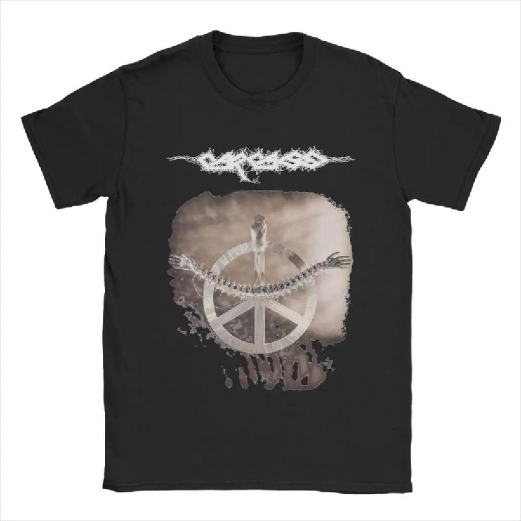 Мужская футболка Carcass Heartwork 100% хлопок топы винтажная с коротким рукавом с круглым вырезом футболки с принтом