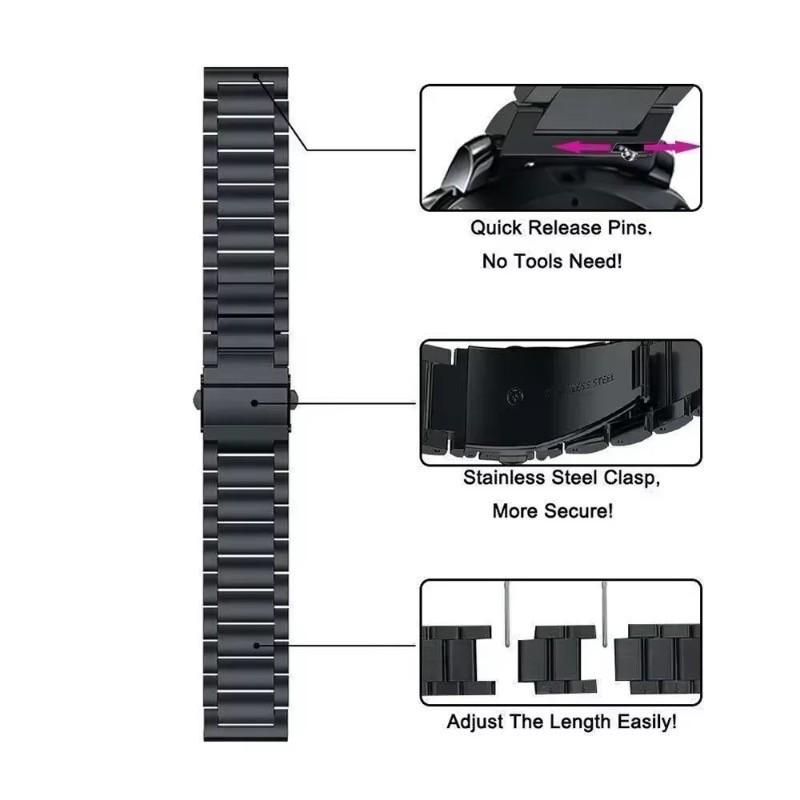 Smartwatch Stainless Steel Band + TPU Protection Case for Amazfit Bip6 Bip 5/5 Unity Metal Wristband