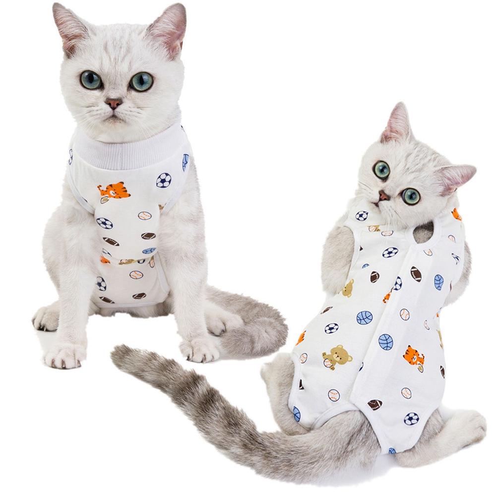 S-XL Shirt After Surgery Wear Kittens Clothing Cat Vest Recovery Suits Cat Clothes Pet Supplies