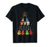 Футболка с изображением гитары, рождественской елки, забавного певца, музыкального инструмента, музыкального плеера