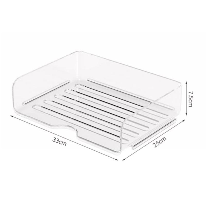 File Organizer A4 File Storage Tray Fashion Papers Rack Desktop Organizer Stackable File Rack Transparent Book Shelf Magazine