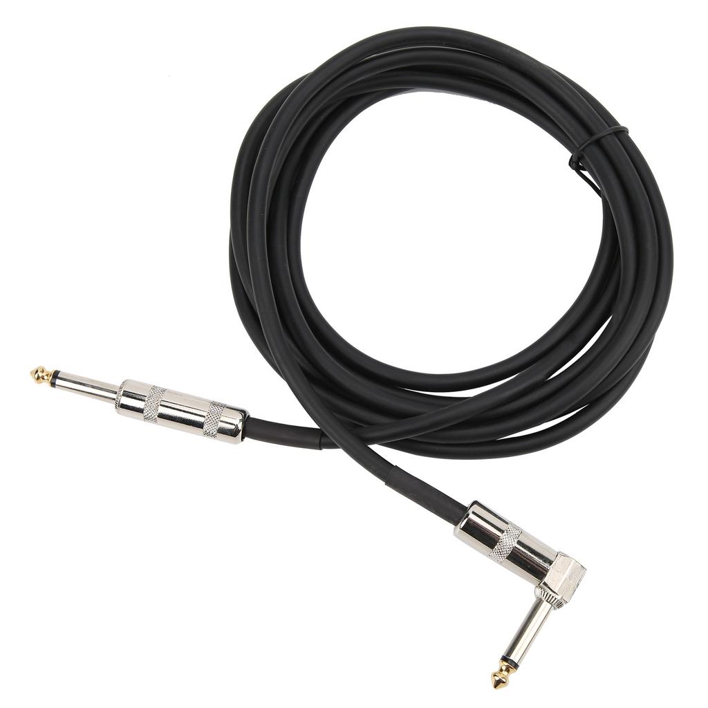 Guitar Cable Right Angle to Straight 6.35mm Audio AMP Cord for Professional Stage Playing