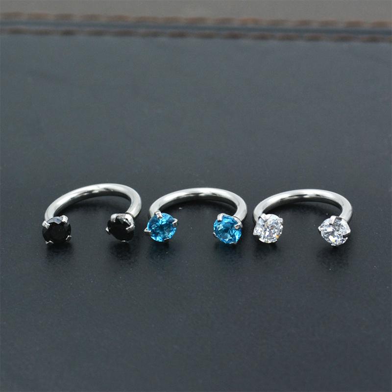 Модное кольцо для пирсинга хряща септокристалл для носа и губы сережка