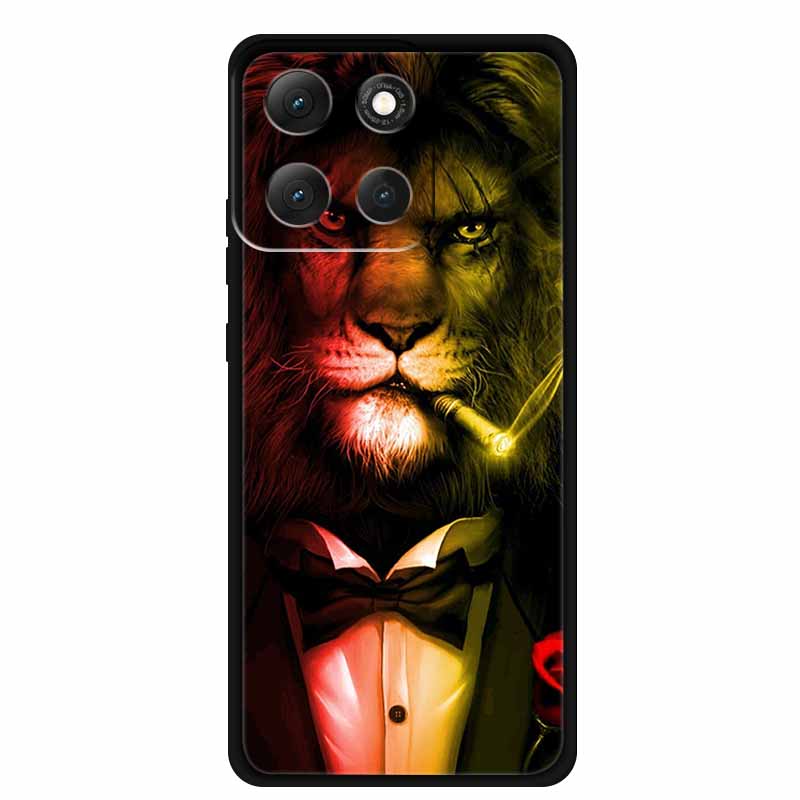 Чехол для Motorola Moto G86 Power 5G G 86 Power Мягкий ТПУ Силиконовые Задние Крышки Для Moto G86 Power Животные Расписной Тигр Лев Чехол