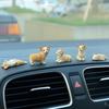 moin moin Figurine Ornament - Sleeping Corgi Puppies Assortment 5-Piece Set + Non-Slip Mat/Mini Small Sleeping/Sitting Puppies for Car Decoration Disp