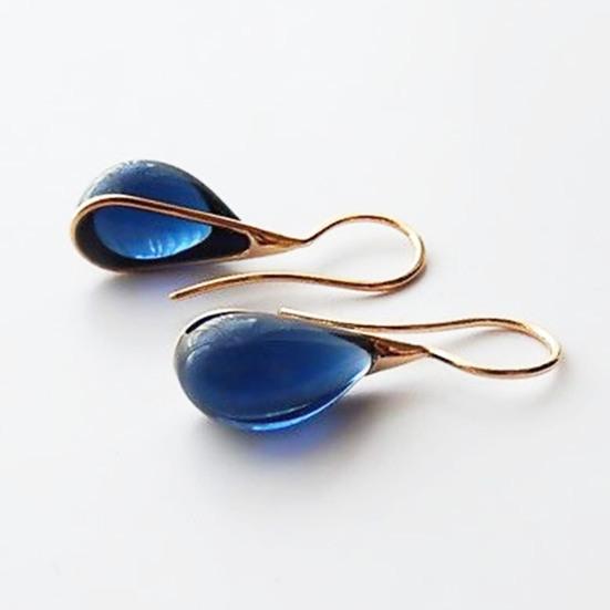 1 пара женских серег в форме капли воды, прозрачные высококачественные серьги из искусственного кристалла