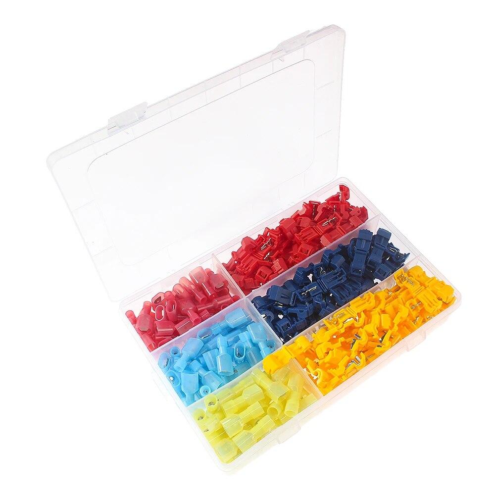 240PCS Quick Electrical Cable Connectors T-Tap Connector Kit, Scotch Lock Electric Quick Splice Terminals, Wire Cable Connectors
