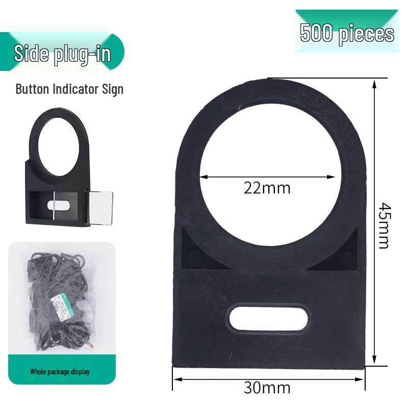 Eleco 22mm Snap-in Sign Frame Indicator Button Label, 100 Pieces