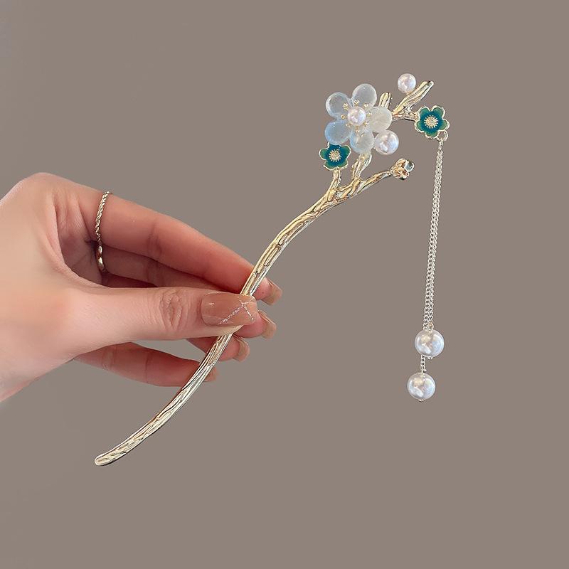 Classic Chinese Hair Stick Pins For Women Butterfly Flower Star Fresh Handmade Hairpins Charm Jewelry Accessories Hair Ornaments