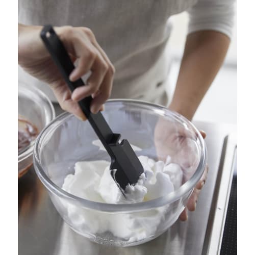 Yamazaki Silicone Spatula, Black, Approx. W5.5 X D2 X H26cm, Tower, Heat-Resistant, Rubber Spatula, 4277