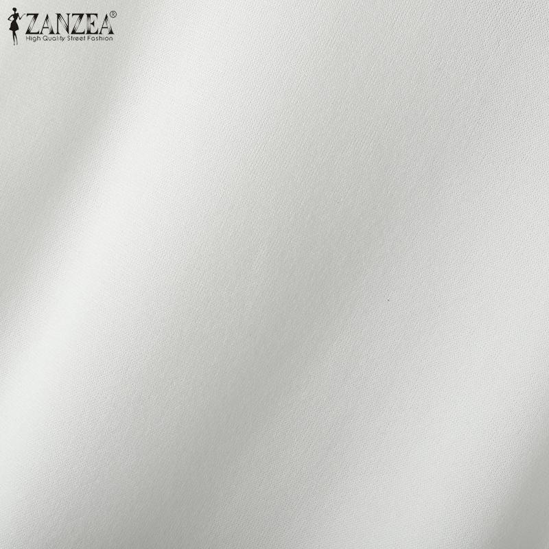 ZANZEA Женская мода круглый вырез длинный рукав жемчужный пэчворк пуловер толстовки