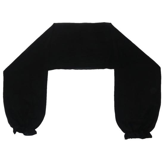 Шифоновая шаль, однотонная летняя тонкая рубашка с защитой от солнца, открытый перед, длинный рукав, оборки, манжеты, пляжная шаль