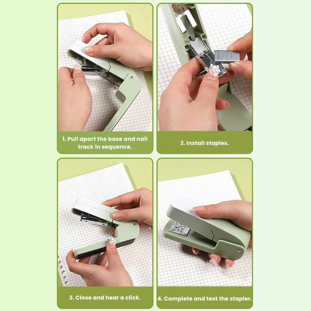 Вращающийся на 360 градусов степлер градиентного цвета, сверхмощный степлер, длинный степлер, материалы для переплета книг