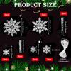 35Pcs Christmas Tree Decoration Items Small Transparent Crystal Acrylic Christmas Decor Snowflake Icicle Hanging Christmas Ornaments