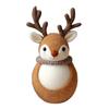 Felt Reindeer Figurine Handmade Elk Christmas Decoration Cute Small Wool Felt Crafts for Winter Holiday Tiered Tray Home Table Decor