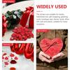 50Pcs Self Adhesive Wooden Heart Stickers for Valentine's Day Wedding Craft Scrapbook Gift Decoration Wooden Red Heart Sticker
