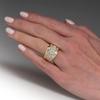 Gorgeous Gold Color Ring for Women Noble Party Wedding Inlaid Bright Cubic Zirconia Accessories Fashion Modern Jewelry