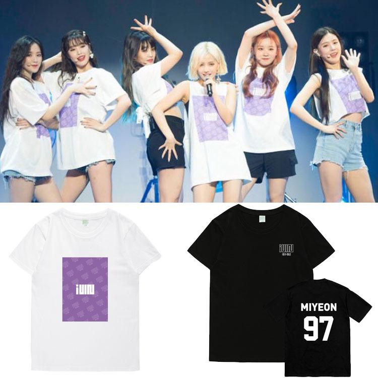 GIDLE Футболка для фанатов NEVERLAND Топы Женские Унисекс Летняя С коротким рукавом Kpop I NEVER DIE МИЁН МИННИ СОЁН ЮКИ ШУХУА Футболка
