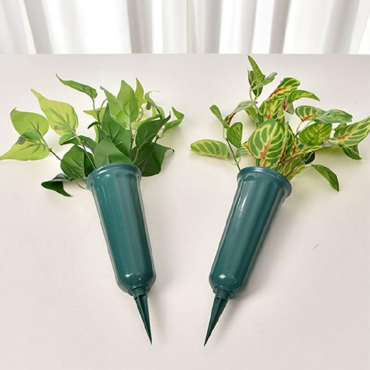 Пластиковый цветочный конус для улицы, флористическая композиция с усиленным основанием для устойчивого газона, кладбища, атмосферостойкий