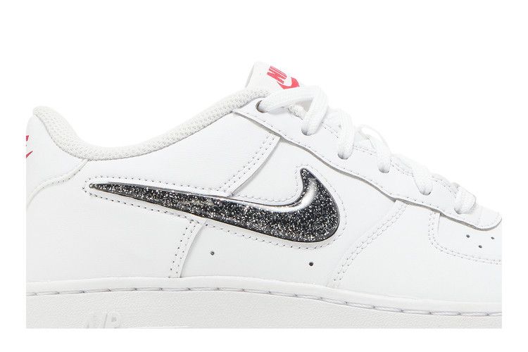 Kids' Sneakers Nike Air Force 1 Low LV8 White Metallic Silver White/Black-Very Berry-Metallic Silver