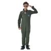 Movie Top Cosplay American Airforce Uniform Halloween Costumes For Men Boys Army Green Military Pilot Jumpsuit Full Set