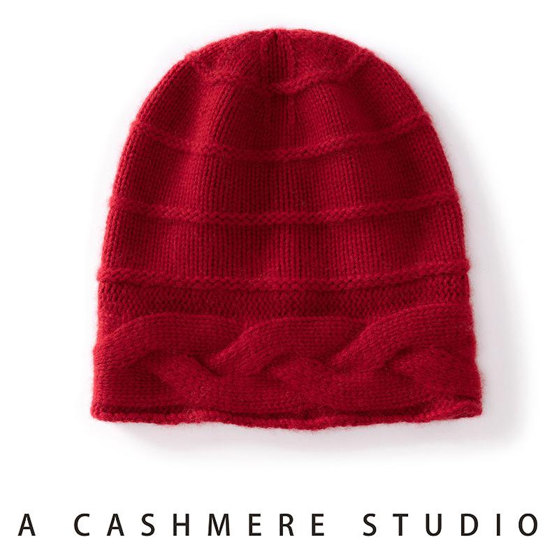 Autumn and winter cashmere fashion hat women's soft and warm simple foreign style versatile casual thickened headhat