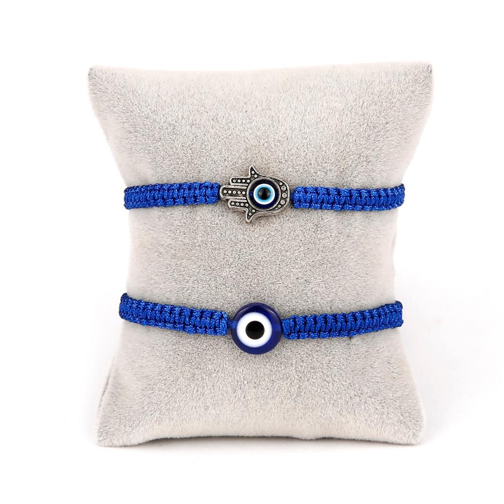 Lucky Blue Evil Eye Charms Bracelet Handmade Black Red String Thread Rope Couple Bracelet 2020 Lucky Jewelry For Women Men Gifts
